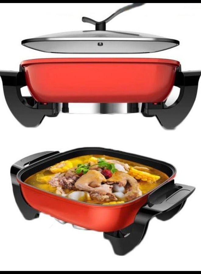 ديسيني وعاء تسخين كهربائي من ديسيني، متعدد الوظائف، شواية غير لاصقة، مقلاة ساخنة - Image 5