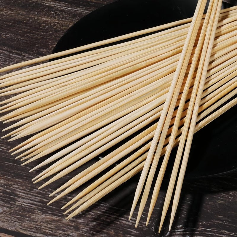 Newflager 400 Pack 12 Inch Natural Bamboo Wood Barbecue Skewers For Grilling  Kabob  Fruit  Appetizer  Cocktail  Sausage  Chocolate Fountain  Bbq Sticks. (F=4Mm) - Image 4