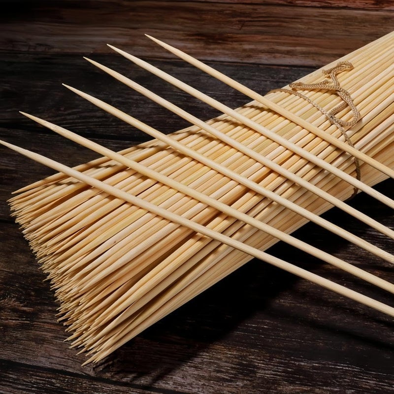 Newflager 400 Pack 12 Inch Natural Bamboo Wood Barbecue Skewers For Grilling  Kabob  Fruit  Appetizer  Cocktail  Sausage  Chocolate Fountain  Bbq Sticks. (F=4Mm) - Image 5