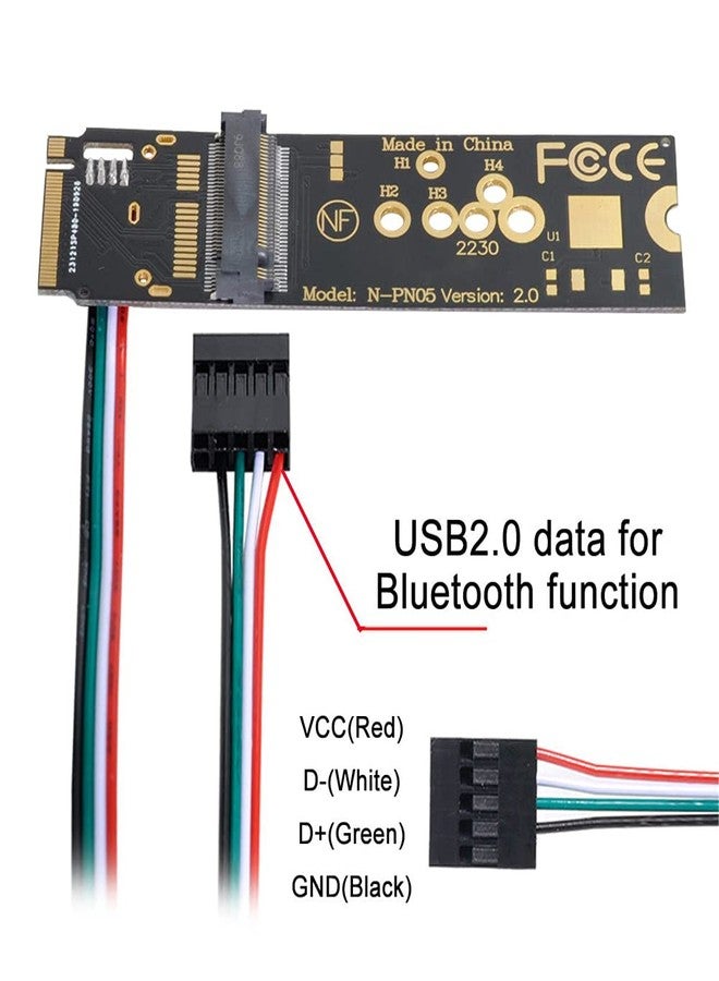 NFHK Wireless NGFF A/E-Key WiFi Card to M.2 NGFF Key-M NVME SSD Adapter for AX200 Wifi 6 Bluetooth 5.1 - Image 4
