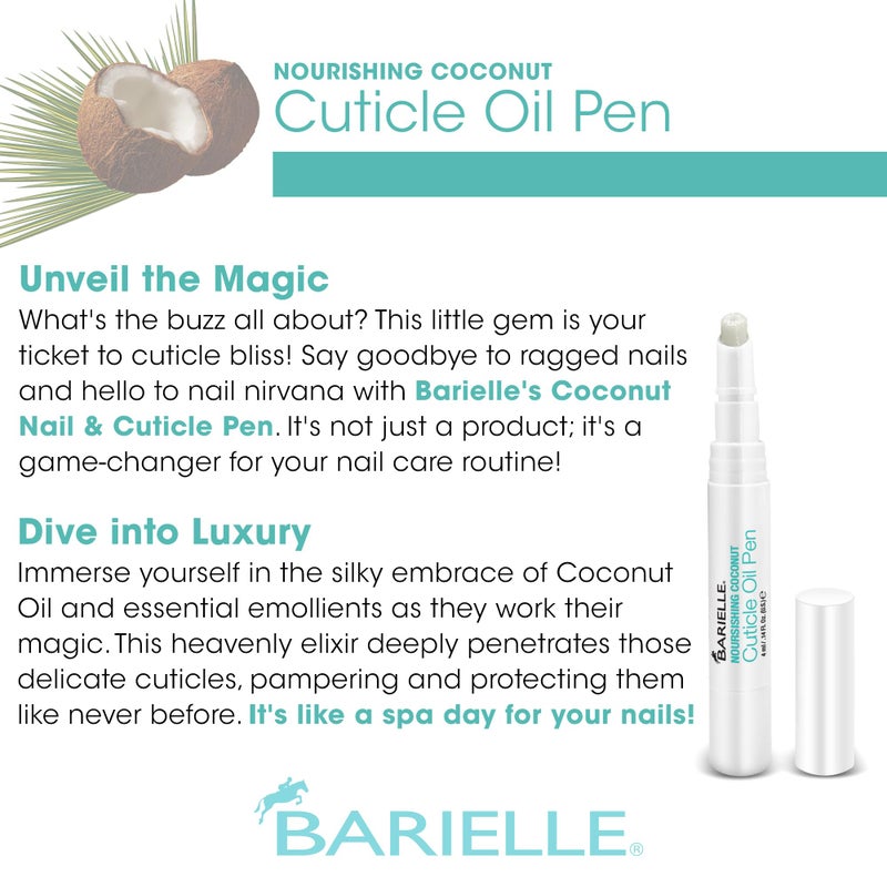 BARIELLE Nourishing Coconut Cuticle Oil Pen .14 oz. - Image 4