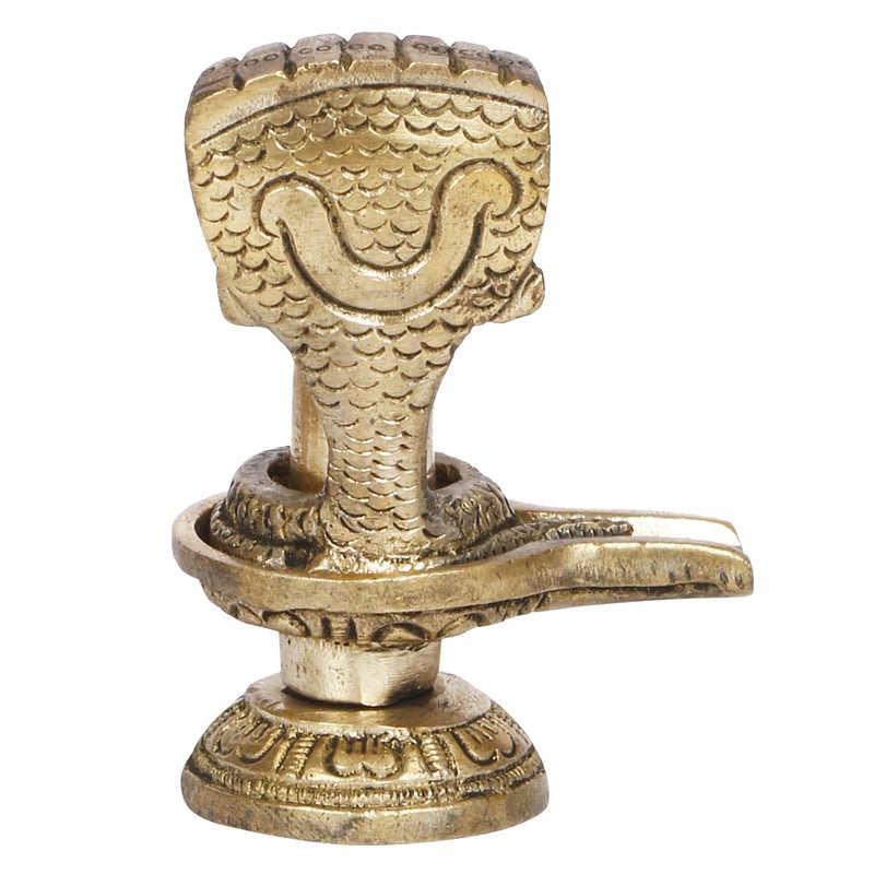 ARTVARKO Brass Shivling with Snake Shiv Lingam Statue Snake Idols of Shiva for Home Temple Pujas Decorative Diwali Vastu Gifts 3 Inch - Image 5