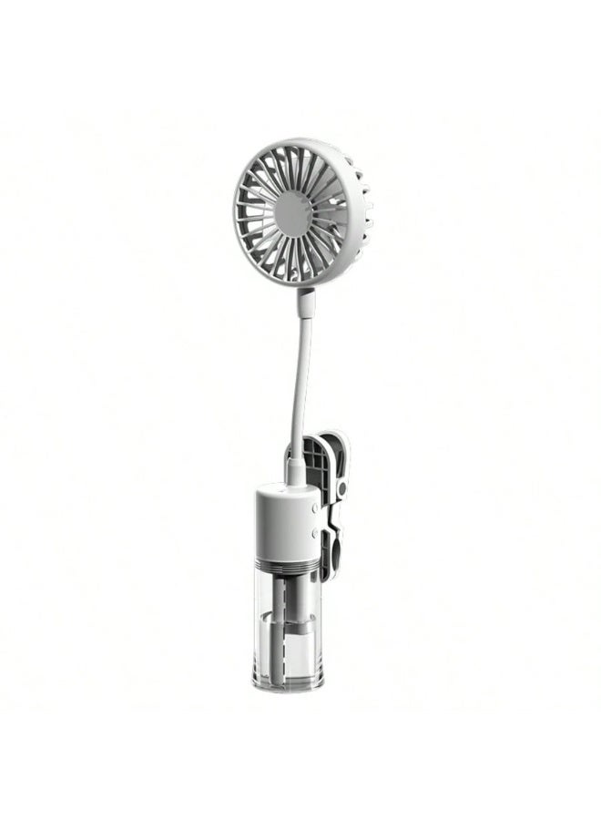 BlueFire F13 Handheld Spray Misting Fan with Clip-On Bendable Stand, 4-Speed USB Rechargeable Portable Mini Cooling Fan with Water Mist Spray, Adjustable Airflow for Baby Stroller, Picnic, Travel, Camping, Office, Car & Outdoor Summer Cooling - Image 3