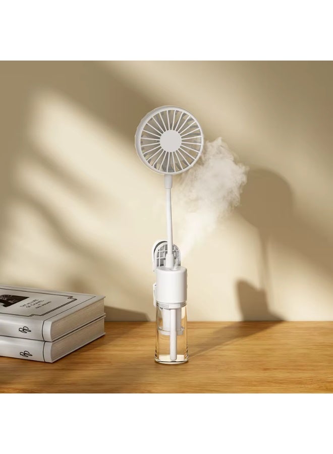BlueFire F13 Handheld Spray Misting Fan with Clip-On Bendable Stand, 4-Speed USB Rechargeable Portable Mini Cooling Fan with Water Mist Spray, Adjustable Airflow for Baby Stroller, Picnic, Travel, Camping, Office, Car & Outdoor Summer Cooling - Image 1