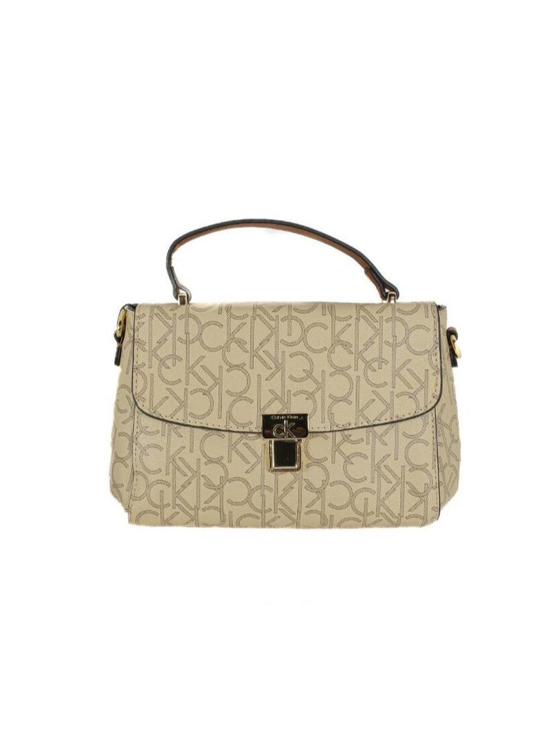 HAND CROSS CK BATTERN SMALL beige - Image 1