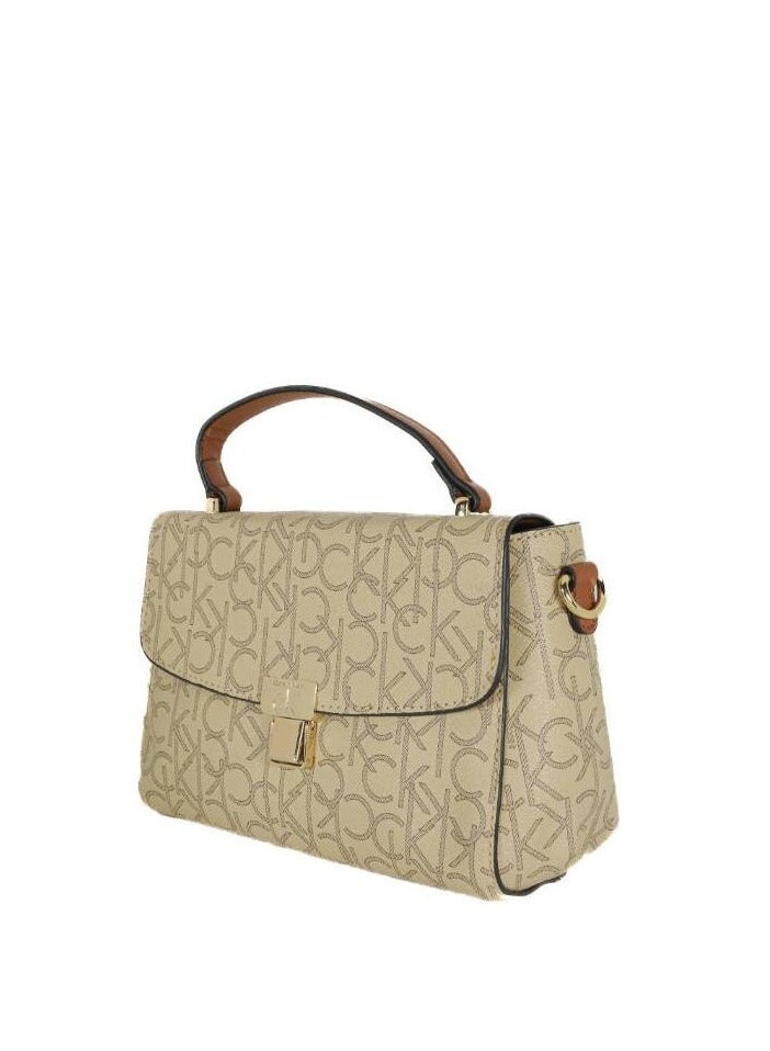 HAND CROSS CK BATTERN SMALL beige - Image 3