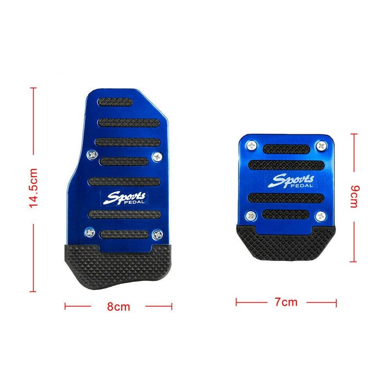 Oshotto 3 Pcs Non-Slip Manual CS-373 Car Pedals Kit Sports Pad Covers Set Compatible with MG Hector (Blue) - Image 4