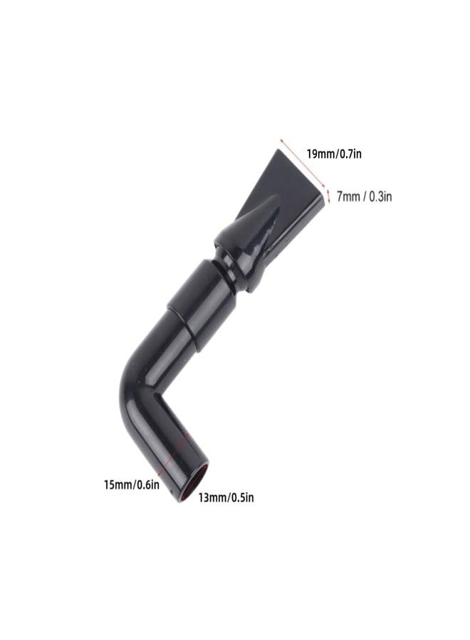 Chiffonade Black Plastic Aquarium Water Outlet Rotatable Elbow Pipe Fitting Fish Tank Nozzle Duckbill Sprinkler Aquarium Canister Filter(M) - Image 2