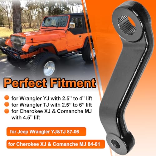 YMT 6605 Drop Pitman Arm Fits for Jeep Cherokee XJ & Comanche MJ 1984-2001, for Jeep Wrangler YJ & TJ 1987-2006, for Jeep Power Steering - Image 2