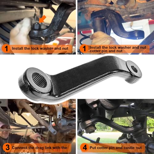 YMT 6605 Drop Pitman Arm Fits for Jeep Cherokee XJ & Comanche MJ 1984-2001, for Jeep Wrangler YJ & TJ 1987-2006, for Jeep Power Steering - Image 5