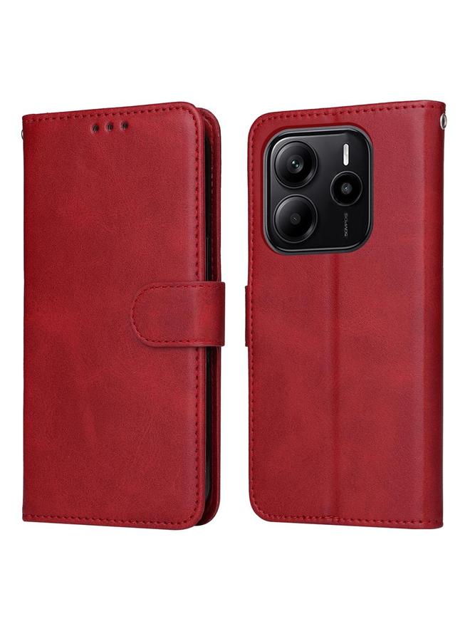 S-TOP Case For Redmi Note 14 4G 163.25mm Global Classic Calf Texture Flip Leather Phone Case - Image 1