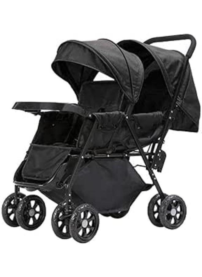 Mastela Umbrella Twin Baby Stroller - Black 