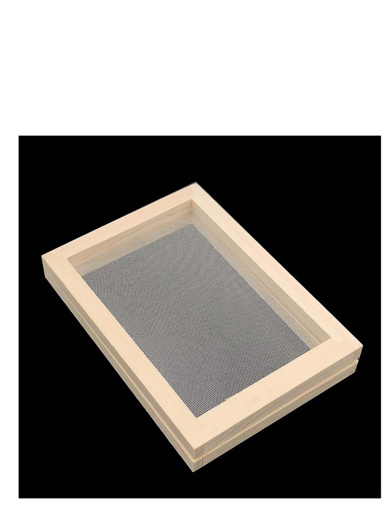 Paper Making Papermaking Mould Frame, Traditional Ancient Paper Natural, 12.5 * 18cm Screen Printing Frame for DIY Paper Craft and Dried Flower Handcraft, Perfect for Kids Activities - Image 4