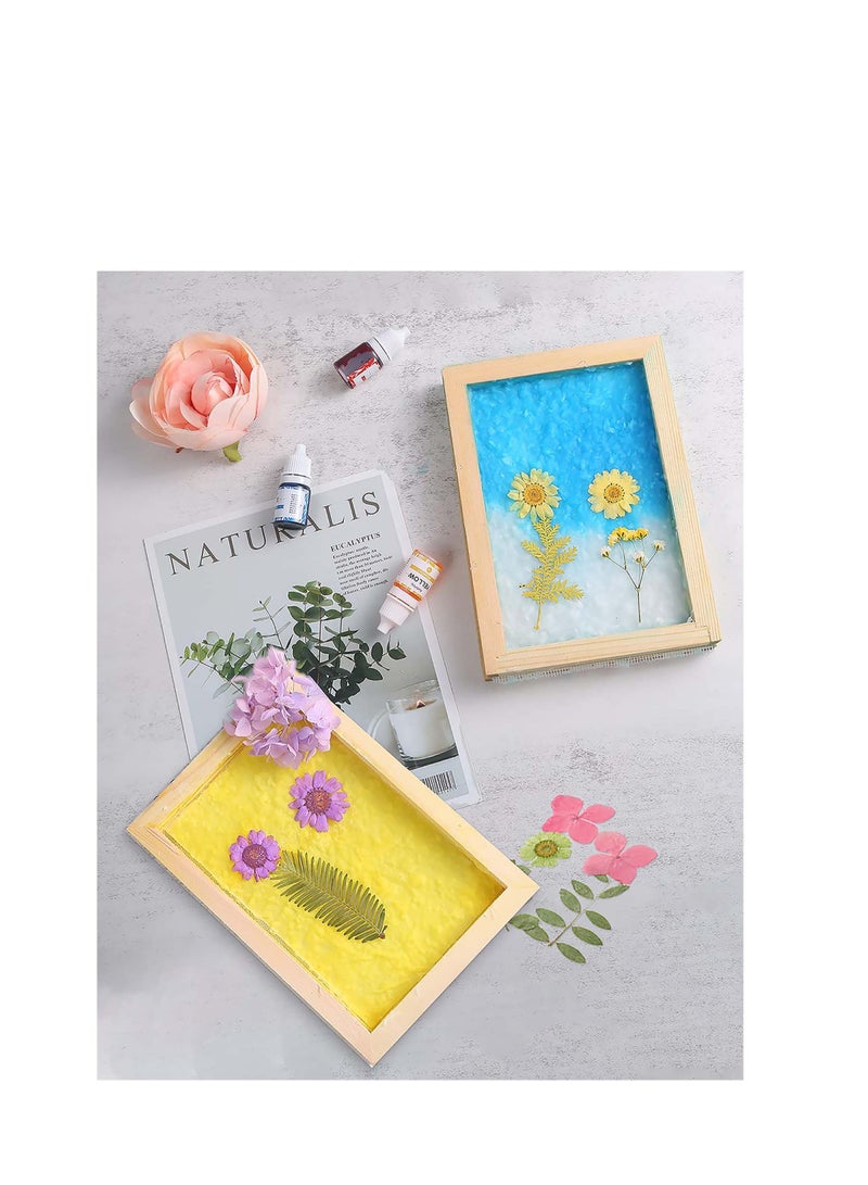 Paper Making Papermaking Mould Frame, Traditional Ancient Paper Natural, 12.5 * 18cm Screen Printing Frame for DIY Paper Craft and Dried Flower Handcraft, Perfect for Kids Activities - Image 3