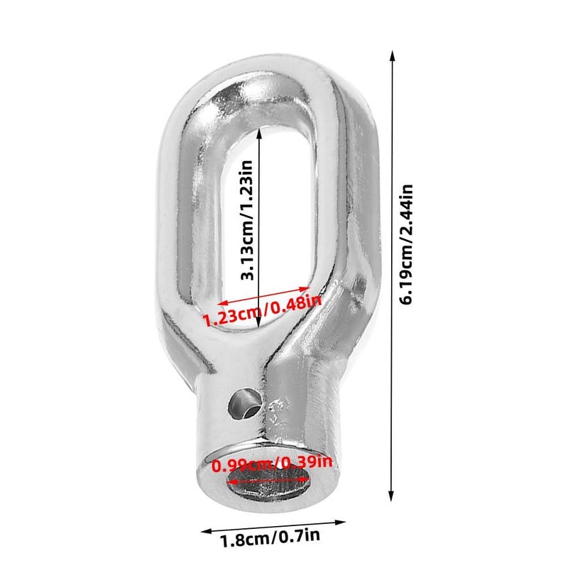 Aluminum Alloy Awning Ring Hook 2 Pack for Retractable Patio Outdoor Use Silver - Image 5