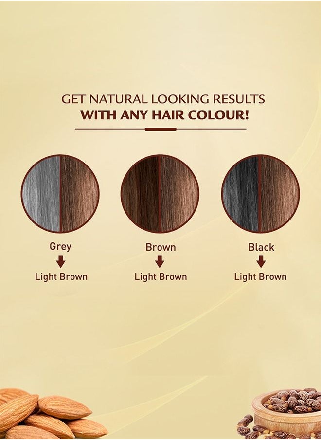Vatika Naturals - Vatika Naturals Coloring Kit - Light Brown With Almond Oil | 100% Grey Coverage | Permanent Hair Dye With Quick Applicator - 180 ml - Image 1