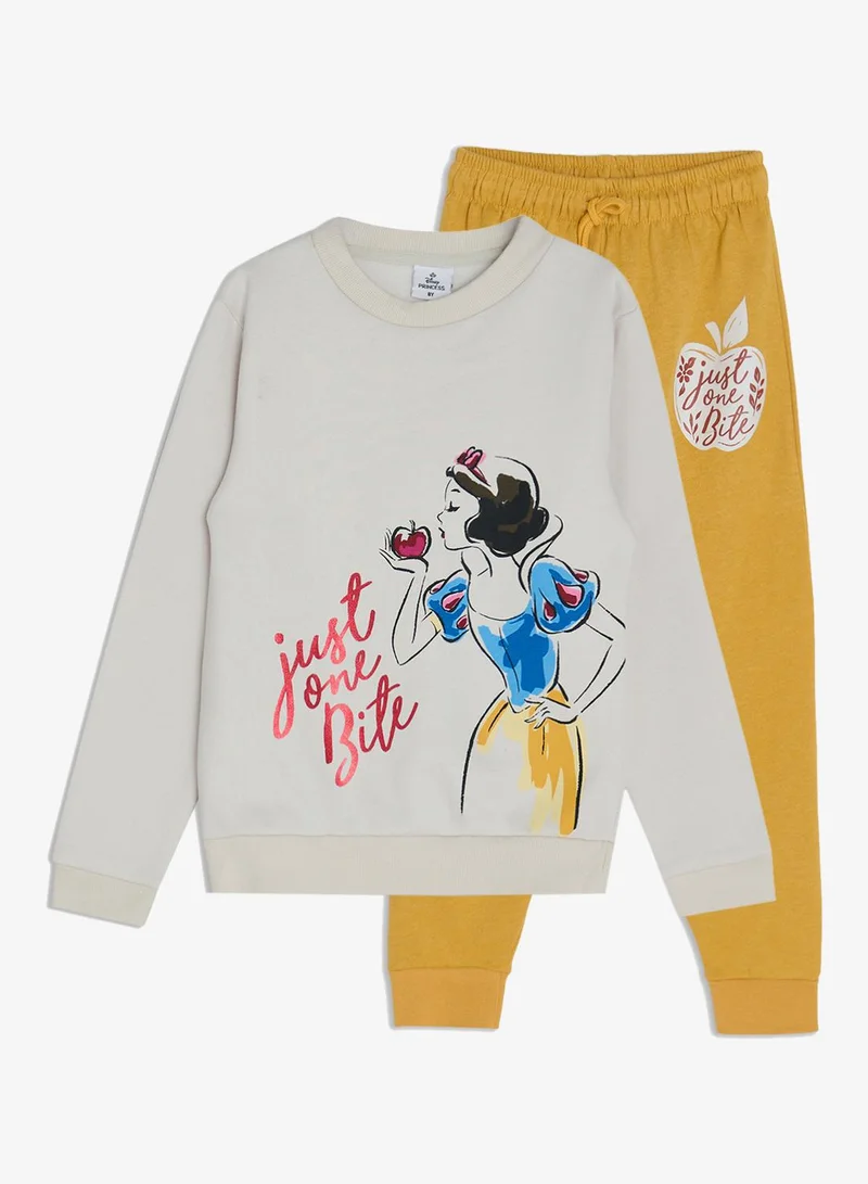 ديزني طقم سويت شيرت وبنطلون رياضي للأطفال لقمة واحدة