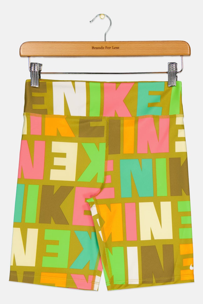 Nike Kids Girl Brand Logo Training Shorts, Multicolor  - Image 1