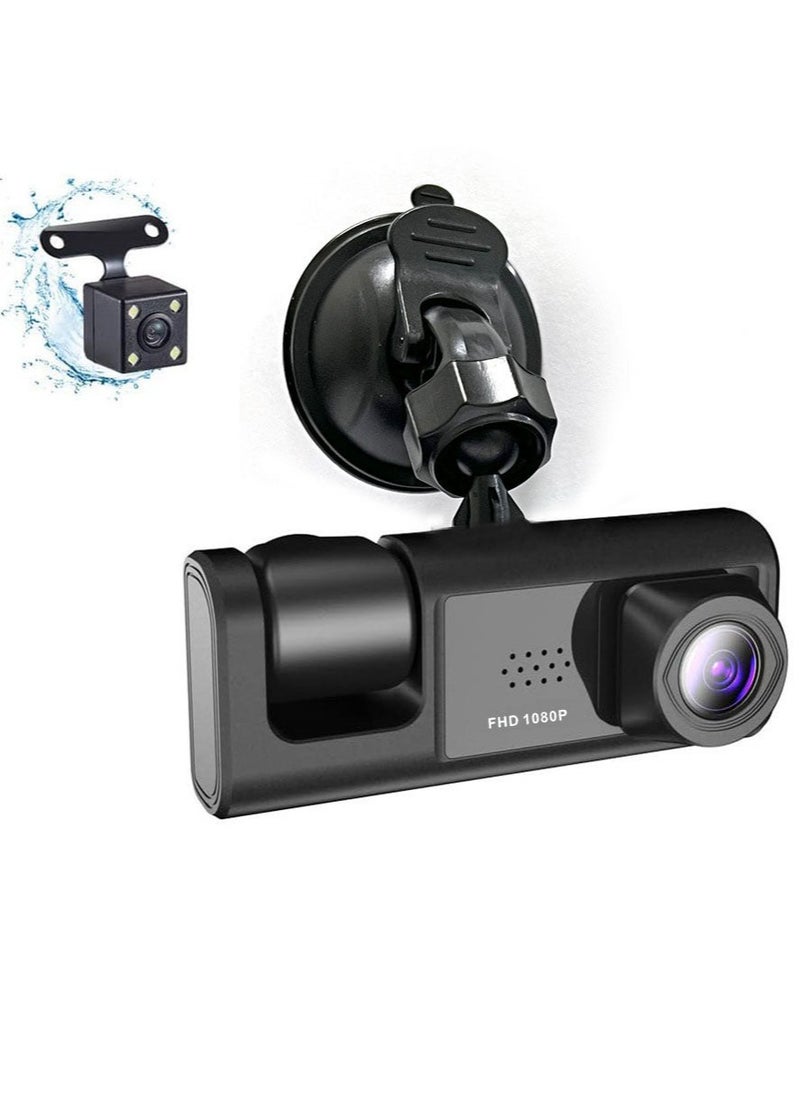 Generic 4-Channel Car Dash Camera: 130° Wide Angle, 1296x1080P Front, Inside, and Rear Cameras  - Image 1