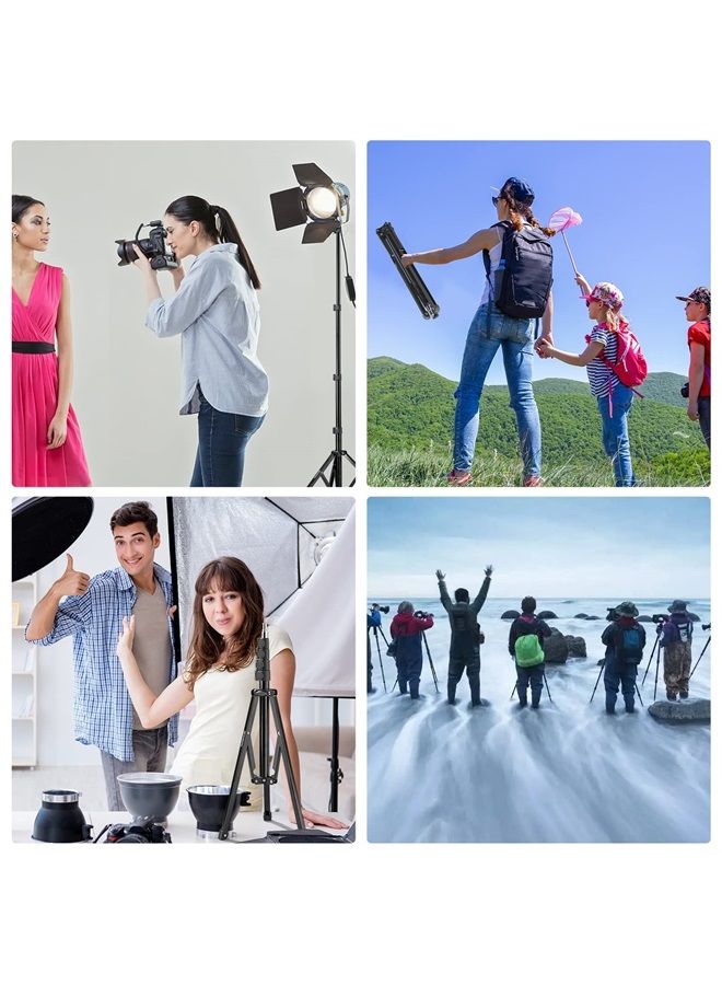 Wellmaking Light Stand, 72 inches led Light Stand Reverse Folding Light Tripod for Photography, Portable Light Tripod, Reflector Stand Suitable for Streaming, vlog, YouTube - Image 2
