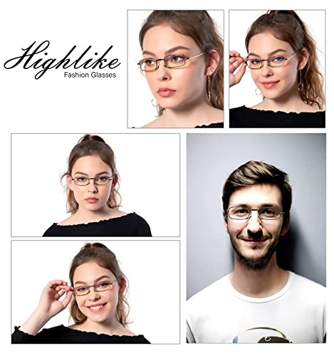HIGHLIKE 2-Pack Hard Cases Folding Reading Glasses, Pocket Wallet Purse Compact Spring Hinge Readers, Transparent Clear Lens Black Gunmetal 1.25 x - Image 4
