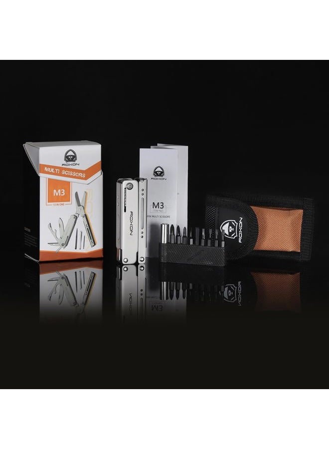 ROXON M3 13 in 1 Multi Tool EDC Knife And Scissors with Toothpick & Tweezers Practical Small and Exquisite - Image 5