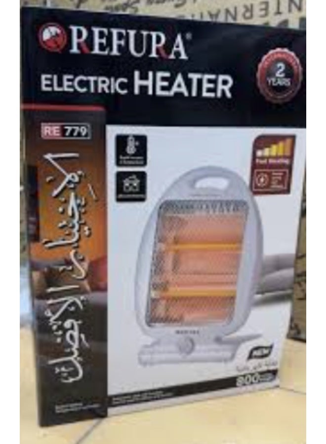 Refura RE-779 800W Electric Quartz Heater – Fast Heating with Safety Mesh