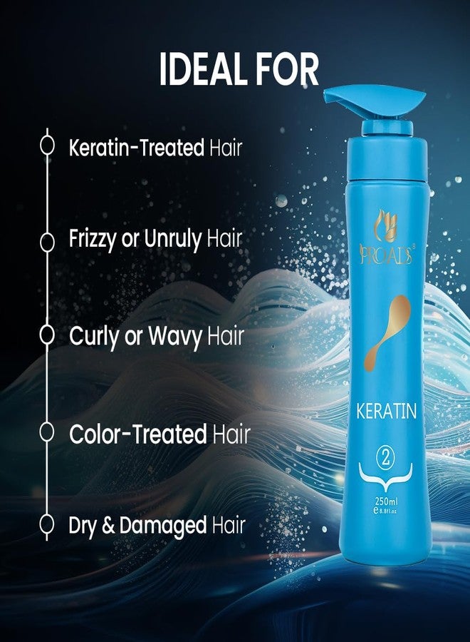 PRO ADS PROADS® Professional Keratin Daily Shampoo Smoothness and Shine with Protein Extracts Soothes Damaged & Frizzy Hair - 250ml - Image 5