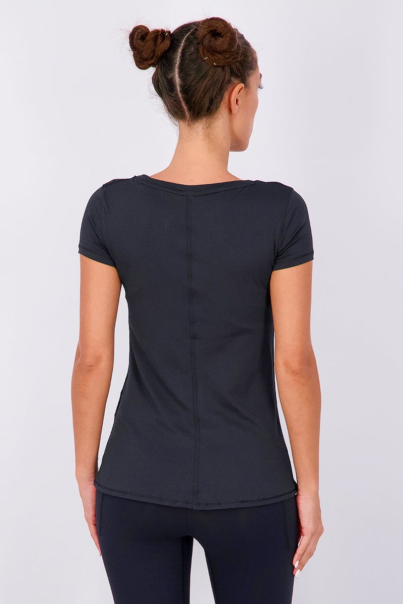 UNDER ARMOUR Women Heat Gear Armour Short Sleeve Shirt, Black - Image 4