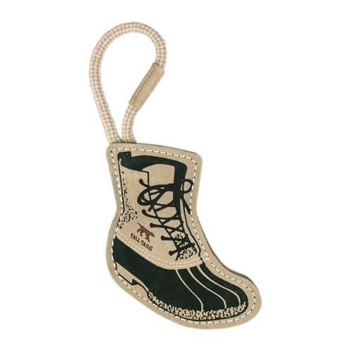 Tall Tails Natural Leather Boot Tug Toy for Dogs - Image 1