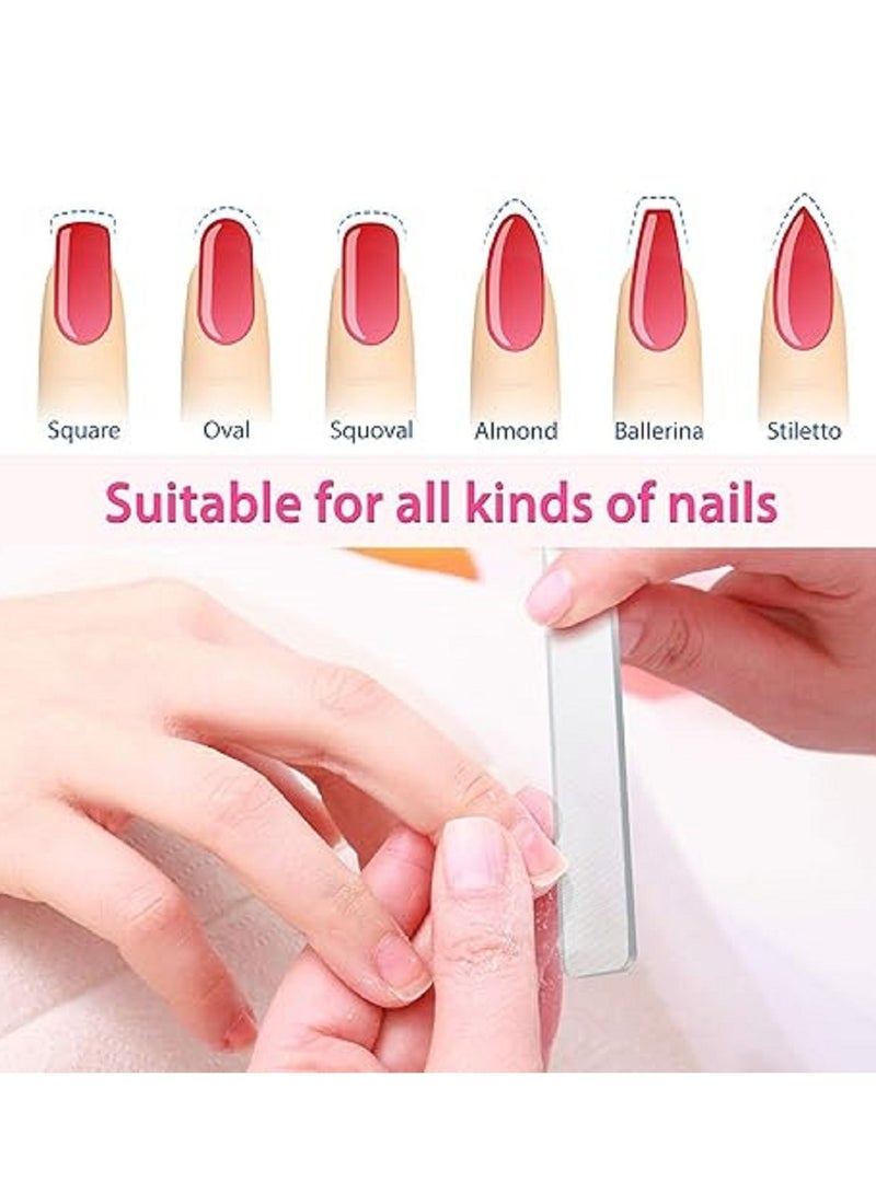 4 Pieces Glass Nail Files With Case Transparent - Image 4