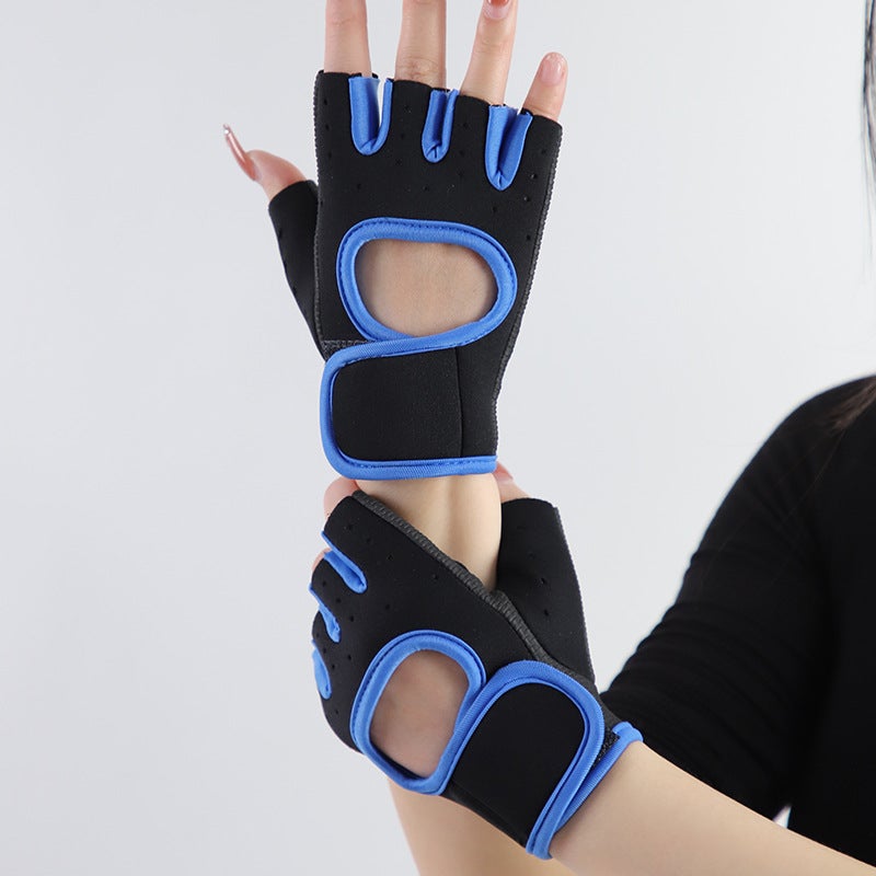 Generic Breathable Gym Gloves for Sports Training Purple  - Image 3