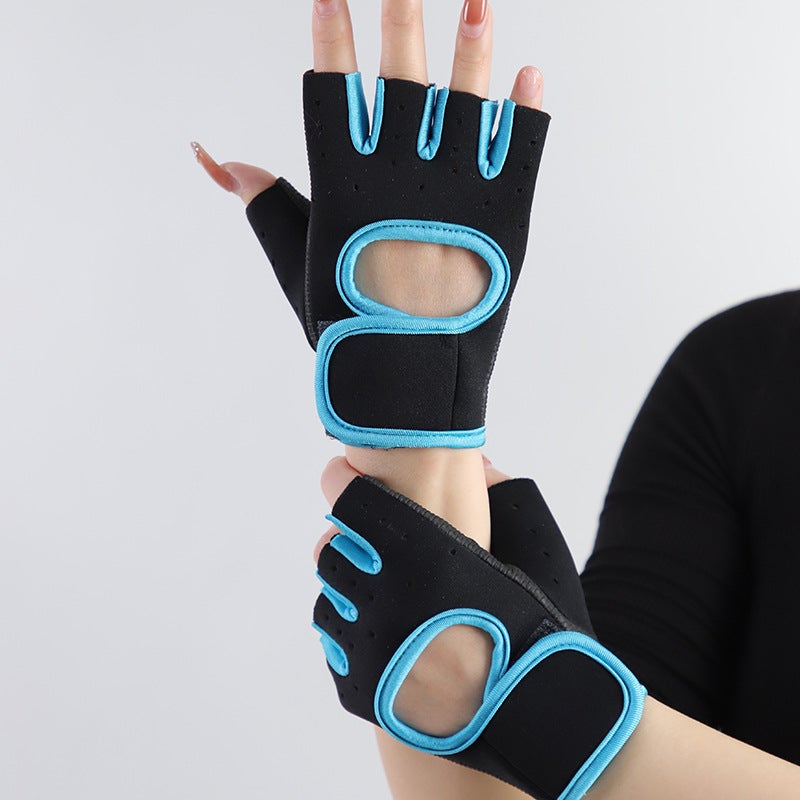 Generic Breathable Gym Gloves for Sports Training Purple  - Image 4