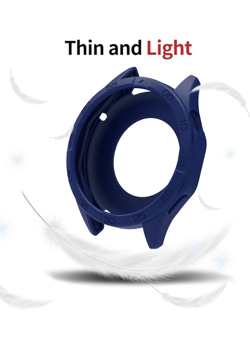 X-level 1 Pieces Watch Case for Huawei Watch GT4 46mm With Soft TPU Protective Anti-Scratch Silicone Protector Soft Flexible TPU Thin Lightweight Bumper Cover for Huawei Watch GT4 (46 mm) Blue  - Image 4