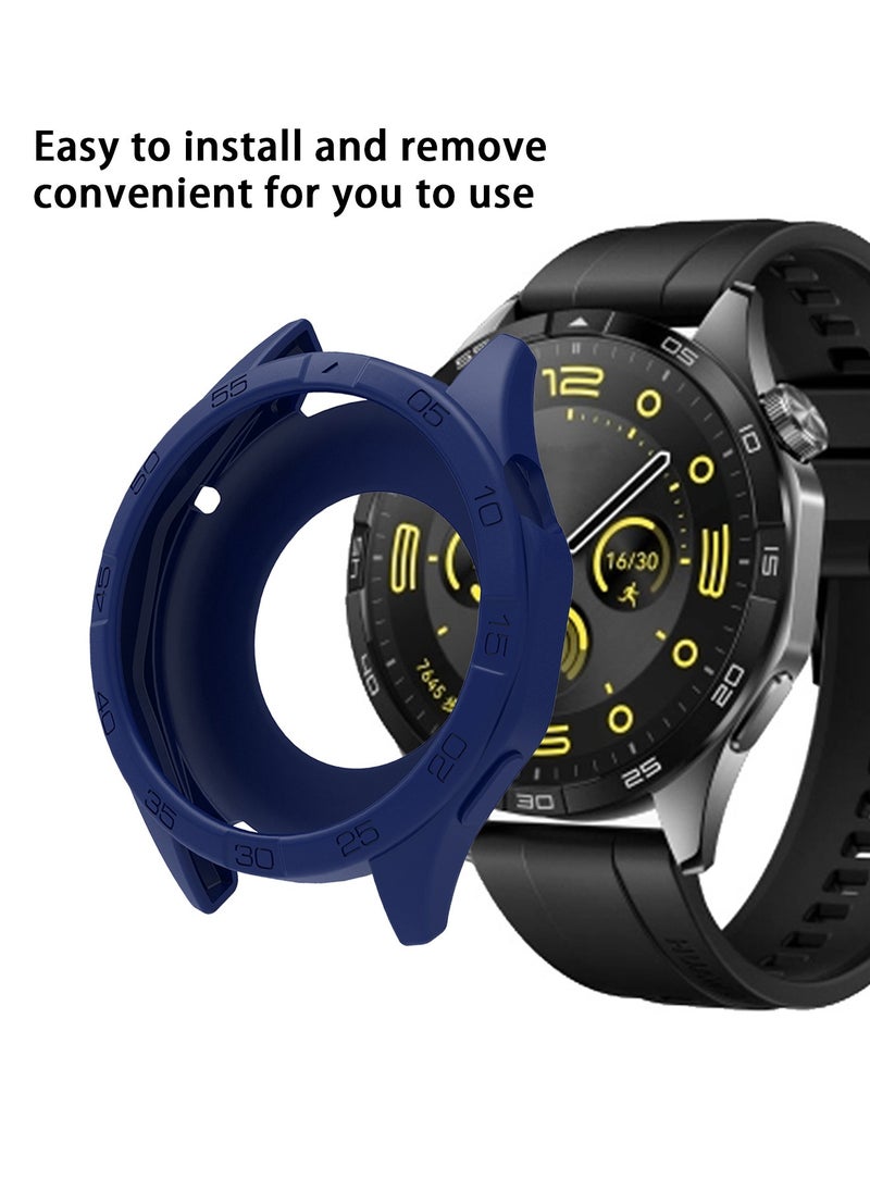 X-level 1 Pieces Watch Case for Huawei Watch GT4 46mm With Soft TPU Protective Anti-Scratch Silicone Protector Soft Flexible TPU Thin Lightweight Bumper Cover for Huawei Watch GT4 (46 mm) Blue  - Image 5