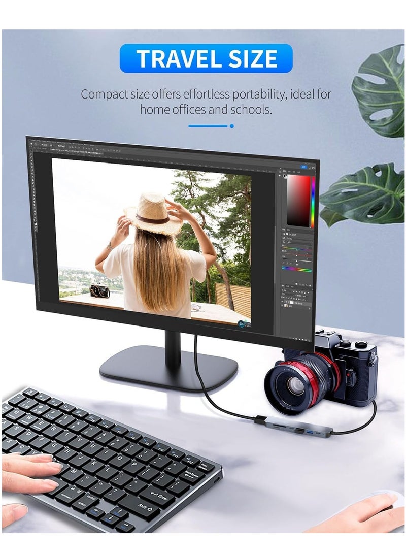 ELTRAZONE 7-in-1 USB C Hub Docking Station with 4K HDMI, 100W PD, 3 USB Ports (1 USB-C & 2 USB 3.0), TF/SD Card Reader – Perfect for MacBook, Dell, HP, ASUS, Steam Deck, and More - Image 5