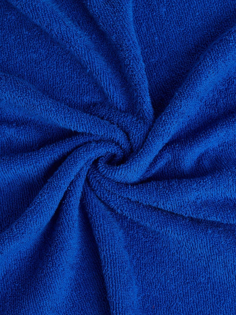 Spaces 100 Cotton Bath Towel Ladies Ultra Absorbency Easy Care Light Weight 400 GSM Blue Cotton Towels for Bath - Image 5