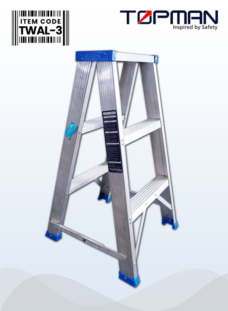 TOPMAN Two Way Aluminium Ladder 3 Steps - Image 1