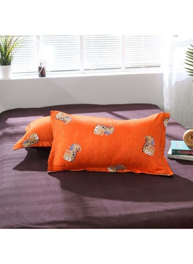 NIBEMINENT 4-Piece Dragon Duvet Cover Set Polyester Orange - Image 5