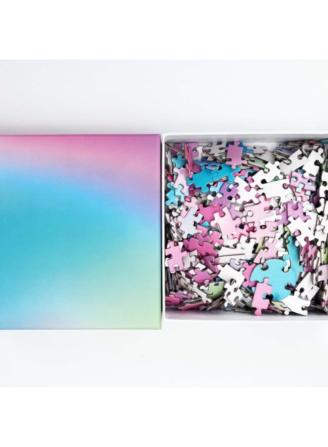 Custom 500 Pieces Of Gradient Round Jigsaw E-commerce Color Cognitive Educational Toys Jigsaw Puzzle-Colour:Color Gradient Stripes - Image 3