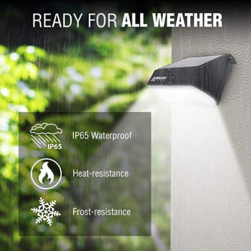 Wagan EL8570 1000 Lumens Outdoor LED Solar Wall Light Waterproof Motion Detected Light, Black - Image 4