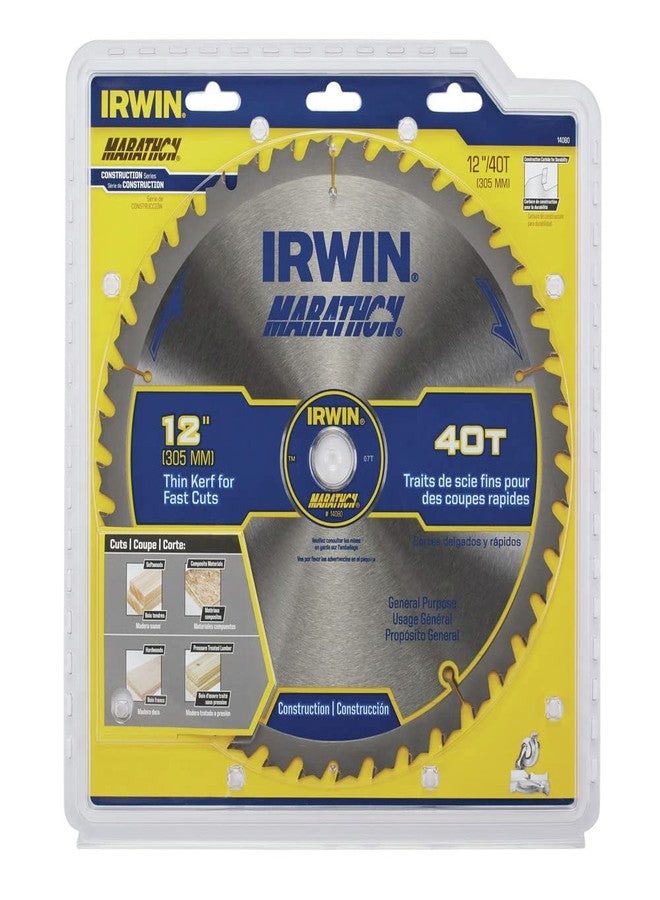 IRWIN Tools MARATHON Carbide Table/Miter Circular Blade, 12-Inch, 40T (14080) - Image 3