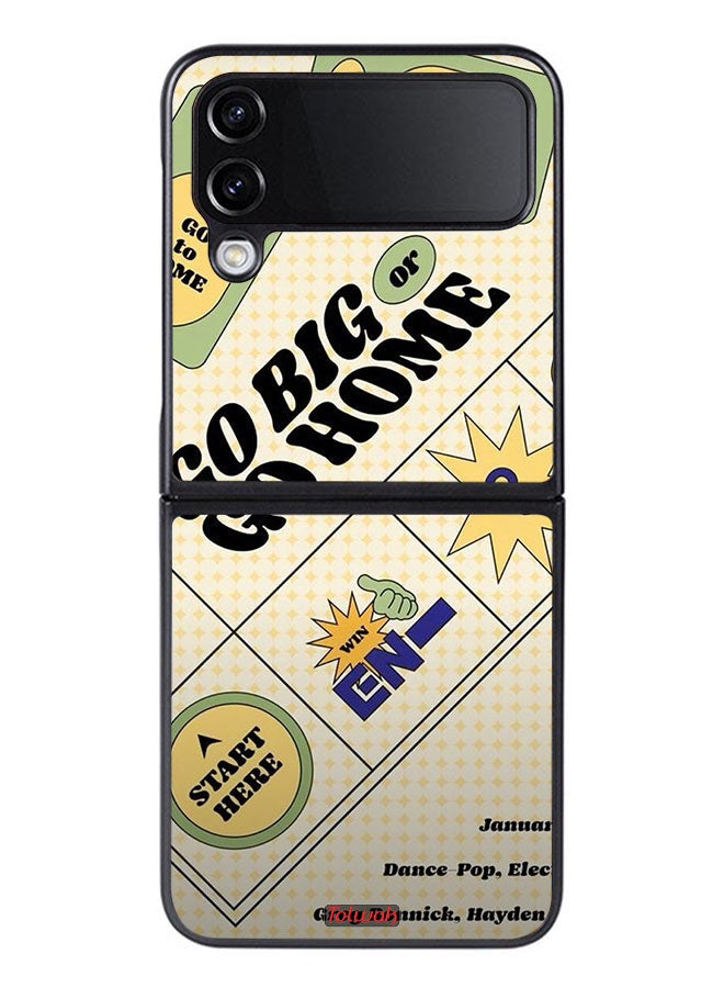 Tolwak Samsung Galaxy Z Flip 4 Protective Case Cover Go Big Or Go Home - Image 1