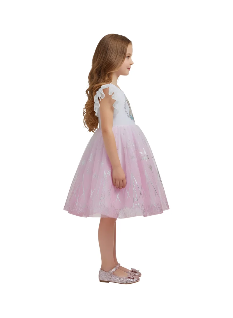 بيداني فستان ثلج فروزن وردي