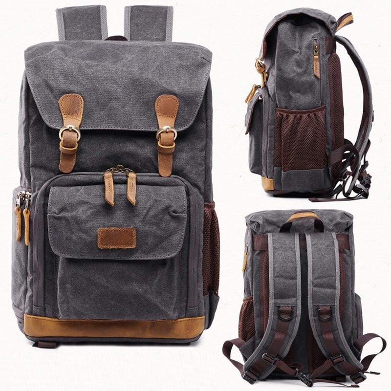 eWINNER Water Resistant Camera Backpack for DSLR and Laptop - Dark Grey - Image 2