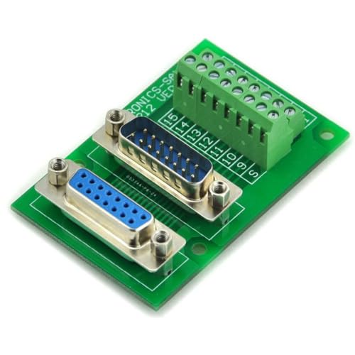 Electronics-Salon D-SUB DB15 Male/Female Header Breakout Board, DSUB Terminal Block, Connector. - Image 2