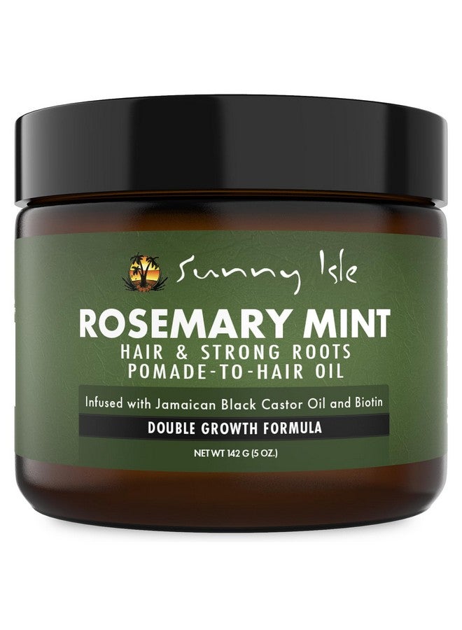 Sunny Isle Rosemary Mint Hair & Strong Roots Pomade-To-Hair Oil 5Oz | Double Growth Formula | Infused With Biotin & Jamaican Black Castor Oil | Sealant For Dry Hair & Split Ends - Image 1