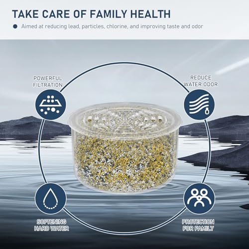 Varycony 2 Pack Shower Head Filter Replacement Cartridge Compatible with All Canopy Handheld & Fixed Filtered Shower Head, Water Softener Filter for Hard Water, Reduce Chlorine and Harmful Substances - Image 3