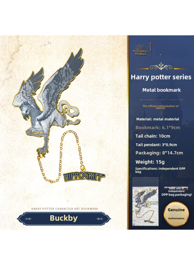 Harry Potter Genuine Metal Bookmark Harry Harry Malfoy Character Bookmark European And American Retro Magic Bookmark - Image 1