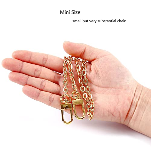 Xiazw Mini Copper Purse Chain Shoulder Crossbody Strap Bag Accessories Charm Decoration (Bright Gold, 46‘’) - Image 4